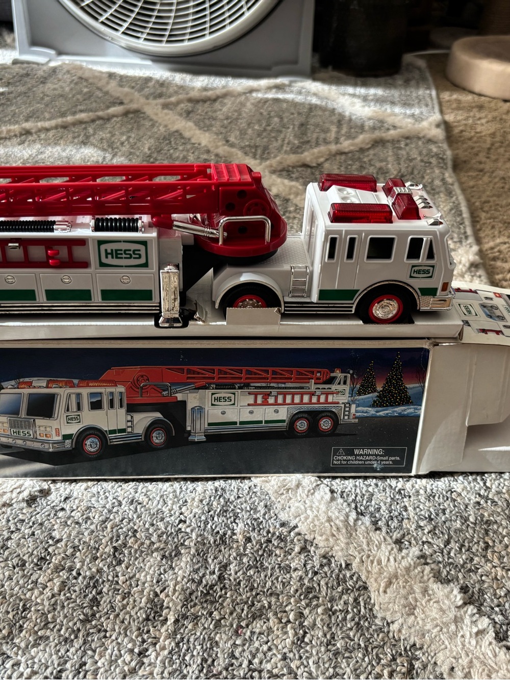 Hess Red & White Fire Ladder Truck Toy - Die-Cast Rescue Vehicle